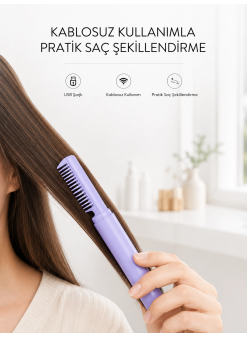 Ayarlanabilir Isı Kontrollü Saç Şekillendirici – İnce Ve Kalın Tellere Uyumlu