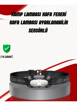 Ayarlanabilir Kafa Lambası Type-c Şarjlı Kompakt Kamp Lambası