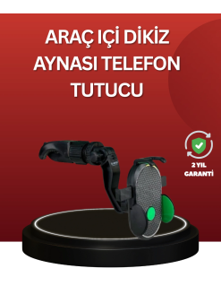 Ayarlanabilir Kıskaçlı Dikiz Aynası Telefon Tutucu Tüm Telefonlarla Uyumlu