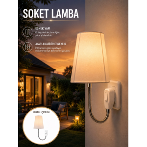 Ayarlanabilir Soket Lamba Gece Okuma Işığı
