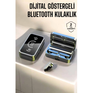 Aynalı Bluetooth Kulaklık Telefon Standlı Dijital Göstergeli