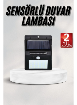 Bahçe Aydınlatması Güneş Enerjili Led Işık Lamba Sensörlü Dekoratif