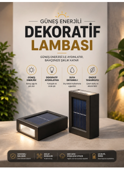 Bahçe Aydınlatması Solar Güneş Enerjili Dekoratik Led Işıklı Lamba