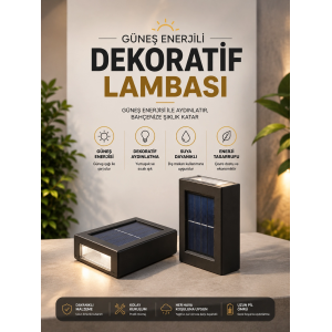Bahçe Aydınlatması Solar Güneş Enerjili Dekoratik Led Işıklı Lamba