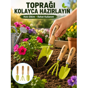 Bahçe El Aletleri Seti Toprak Düzenleme Ve Dikim Aparatı