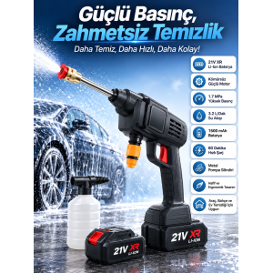 Bahçe Sulama Tabancası Makinesi Yüksek Basınçlı Akülü Yıkama Makinesi