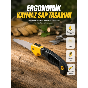 Bahçe Ve Odun Kesimi İçin Katlanır El Testeresi