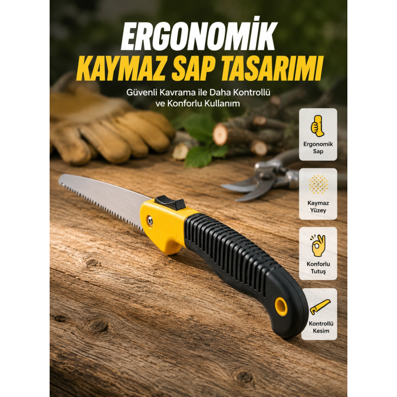 Bahçe Ve Odun Kesimi İçin Katlanır El Testeresi Bahçe Ve Odun Kesimi İçin Katlanır El Testeresi