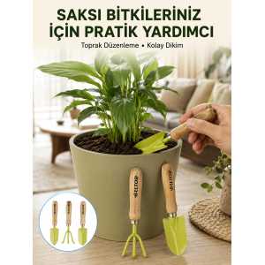 Çiçek Bakımı İçin Bahçe El Aletleri Seti