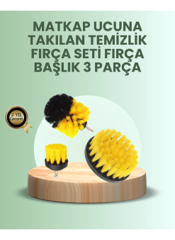 Banyo Ve Mutfak İçin Matkap Ucu Temizlik Fırçası 3’lü Set