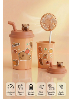 Bardak Model Mini Ayıcıklı Fan