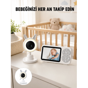 Bebek Kamerası Karşılıklı Konuşma Rgb Işık Gece Görüşü Ve Sıcaklık Alarmı Yeni Nesil