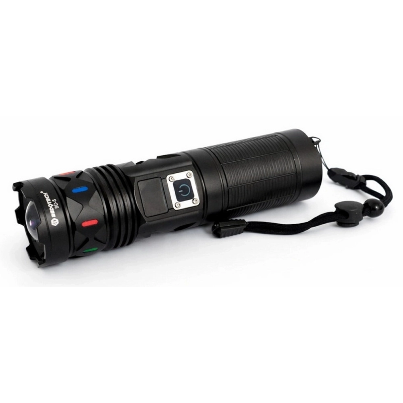 Bedotech Bd-5 30w Tg Led Alüminyum Alaşımlı Zoomlu Type-c Dijital Göstergeli Şarjlı El Feneri