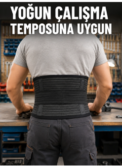 Bel Destek Korsesi Çift Sıkma Bantlı Ayarlanabilir Elastik Bel Kemeri