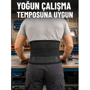 Bel Destek Korsesi Çift Sıkma Bantlı Ayarlanabilir Elastik Bel Kemeri