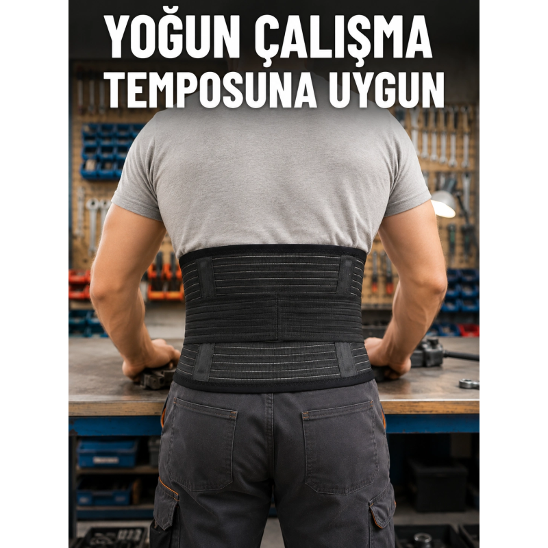 Bel Destek Korsesi Çift Sıkma Bantlı Ayarlanabilir Elastik Bel Kemeri Bel Destek Korsesi Çift Sıkma Bantlı Ayarlanabilir Elastik Bel Kemeri