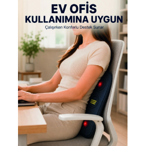 Bel Destek Minderi Isıtmalı Masaj Özellikli Günlük Kullanım