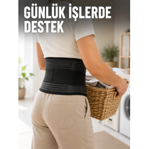 Bel Destekli Çalışma Korsesi Ayarlanabilir Elastik Cırtlı Bel Desteği