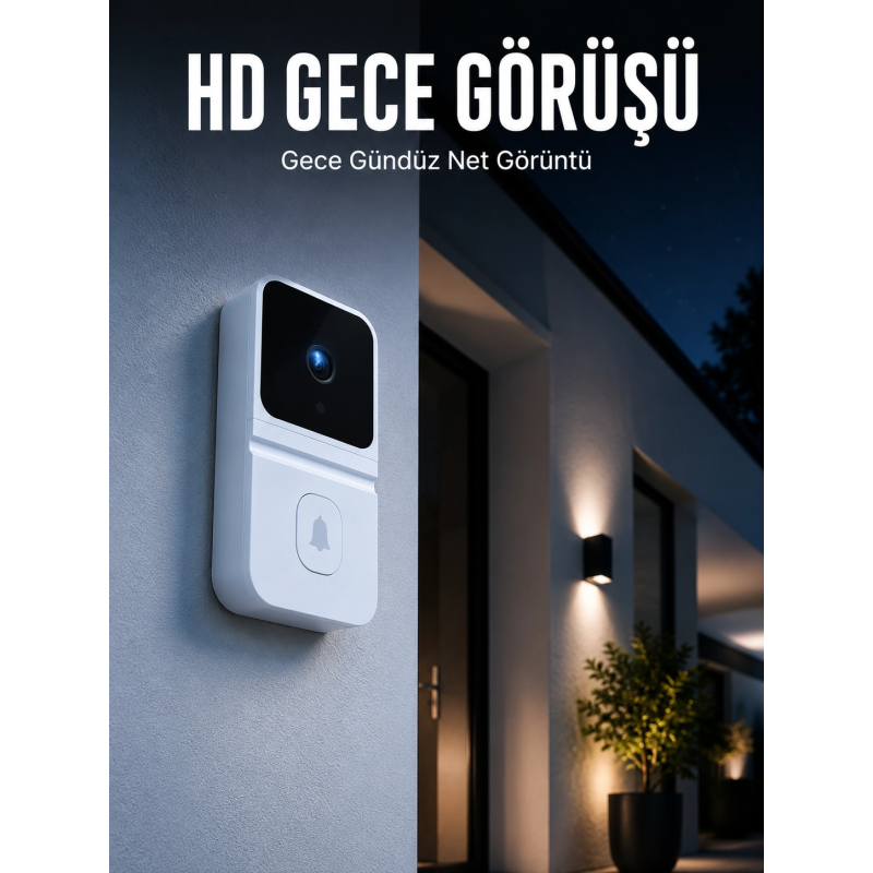 Beyaz Akıllı Güvenlik Kapı Zili | Telefon Kontrollü Wi-fi Görüntülü Kapı Zili Beyaz Akıllı Güvenlik Kapı Zili | Telefon Kontrollü Wi-fi Görüntülü Kapı Zili