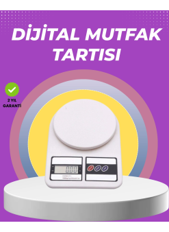 Beyaz Plastik Dijital Mutfak Tartısı – 24x16.8x1.5cm
