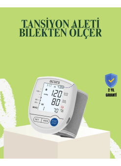 Bilekten Dijital Tansiyon Aleti Hem Pilli Hem Şarjlı Hafızalı