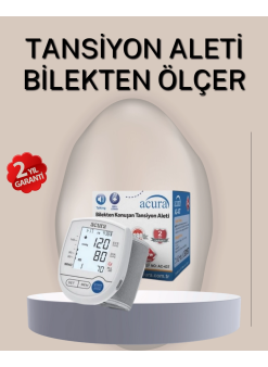 Bilekten Ölçer Tansiyon Aleti Şarjlı-pilli Hafızalı Pratik Kullanım