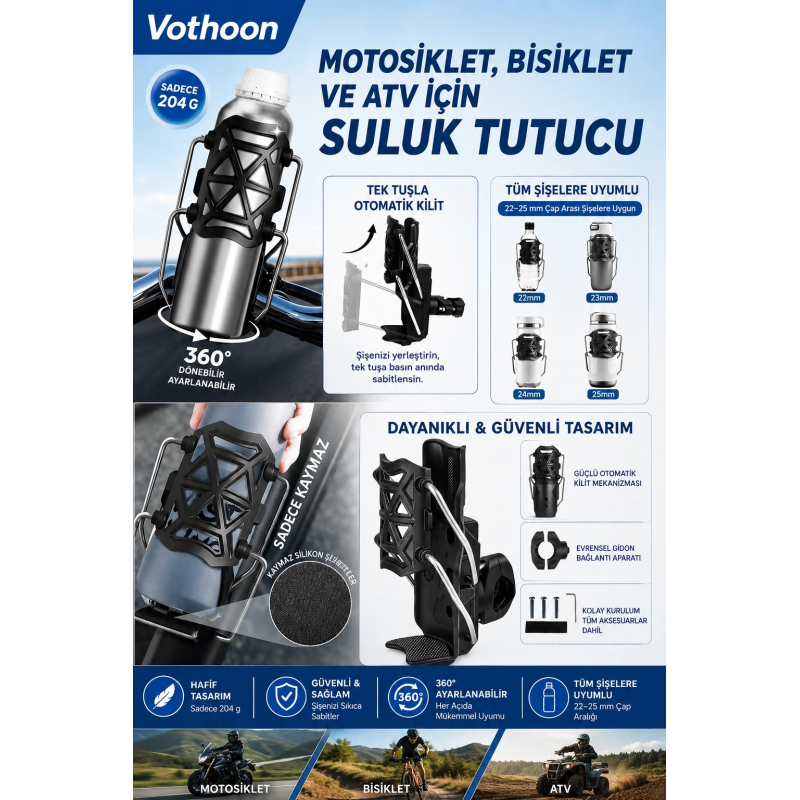 Bisiklet Motosiklet Atv Ve Scooter Uyumlu Matara Suluk Tutucu Gidon Bağlantılı Esnek Gövdeli Şişe Aparatı Bisiklet Motosiklet Atv Ve Scooter Uyumlu Matara Suluk Tutucu Gidon Bağlantılı Esnek Gövdeli Şişe Aparatı