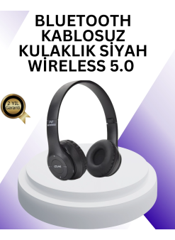 Bluetooth 5.0 Kablosuz Kulak Üstü Kulaklık | Stereo Ses Ve Katlanabilir Tasarım