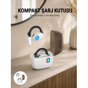 Bluetooth 5.0 Kulak İçi Kulaklık – Güçlü Bas, Uzun Pil Ömrü, Şarj Kutulu Tasarım Yeni Nesil