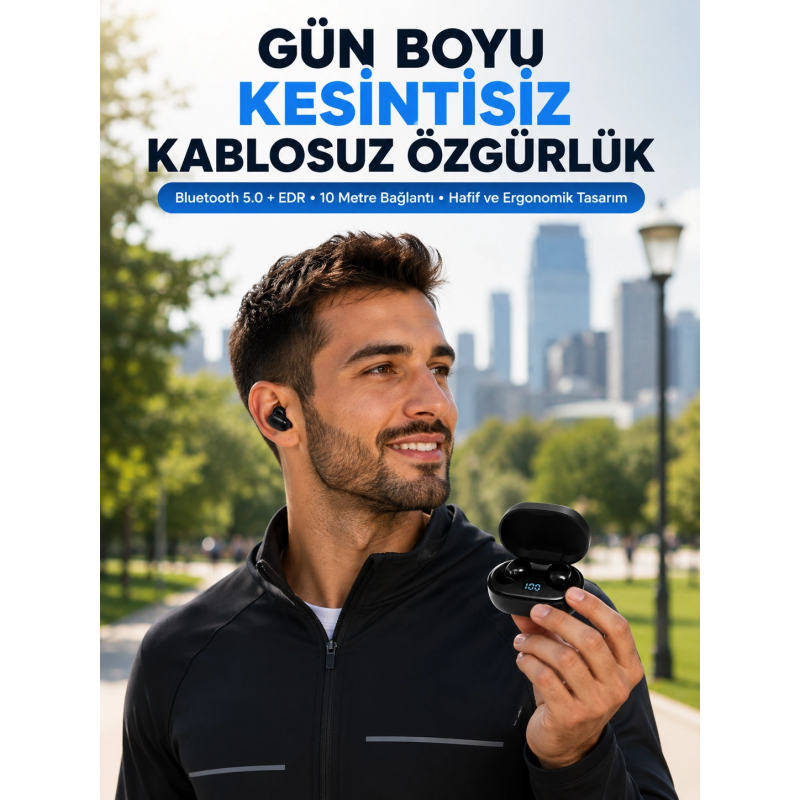 Bluetooth 5.0 Kulaklık – Led Ekranlı Şarj Kutusu Yeni Nesil Bluetooth 5.0 Kulaklık – Led Ekranlı Şarj Kutusu Yeni Nesil