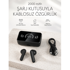 Bluetooth 5.1 Destekli  Bluetooth Kulaklık – Anc Ve Stereo Sesli