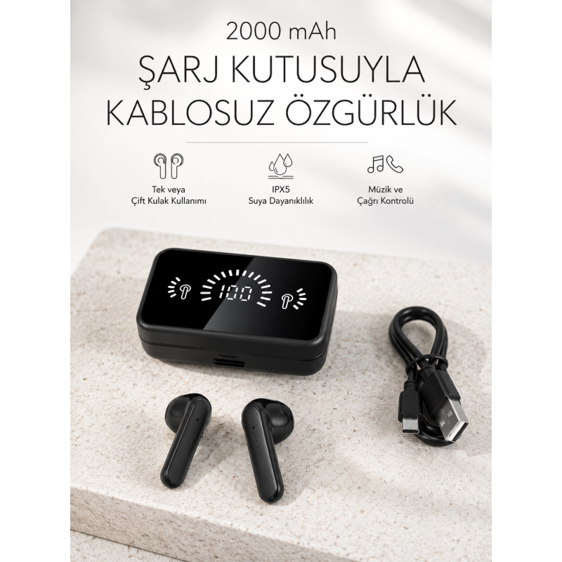 Bluetooth 5.1 Destekli Bluetooth Kulaklık – Anc Ve Stereo Sesli Bluetooth 5.1 Destekli Bluetooth Kulaklık – Anc Ve Stereo Sesli