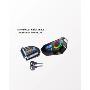 Bluetooth 5.4 Kablosuz İnterkom+ Motor Disk Kilidi