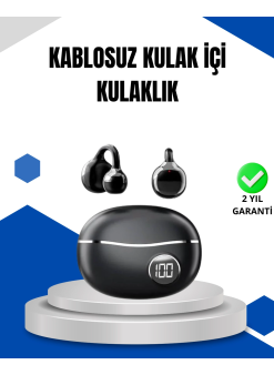Bluetooth 5.4 Kablosuz Kulaklık – Açık Kulak Güvenli Tasarım Ve Hızlı Şarj Özelliği