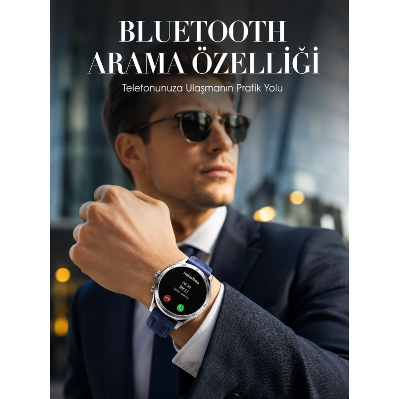 Bluetooth Arama Destekli Uzun Pil Ömürlü Akıllı Saat 3 Kordonlu Bluetooth Arama Destekli Uzun Pil Ömürlü Akıllı Saat 3 Kordonlu