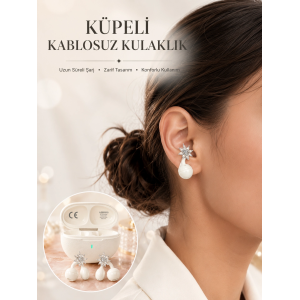 Bluetooth Bağlantılı Küpeli Kablosuz Kulaklık Uzun Pil Ömrü