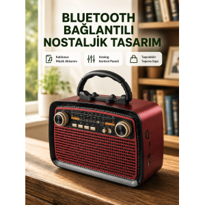 Bluetooth Bağlantılı Taşınabilir Hoparlör – Fm/am Radyo Özellikli, Şarj Edilebilir Batarya, 1 Kg