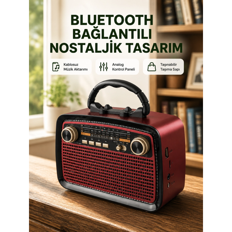 Bluetooth Bağlantılı Taşınabilir Hoparlör – Fm/am Radyo Özellikli, Şarj Edilebilir Batarya, 1 Kg Bluetooth Bağlantılı Taşınabilir Hoparlör – Fm/am Radyo Özellikli, Şarj Edilebilir Batarya, 1 Kg