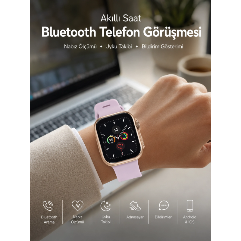 Bluetooth Görüşmeli Akıllı Saat, Sağlık Takibi Ve Akıllı Bildirim Özellikleriyle Günlük Hayatınızı Kolaylaştırır Bluetooth Görüşmeli Akıllı Saat, Sağlık Takibi Ve Akıllı Bildirim Özellikleriyle Günlük Hayatınızı Kolaylaştırır