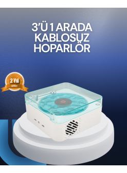 Bluetooth Hoparlör – 3-ü-1 Saatli Gece Lambası Ve Vintage Tasarım