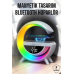 Bluetooth Hoparlör Dijital Göstergeli Wireless Şarj Rgb Işıklı