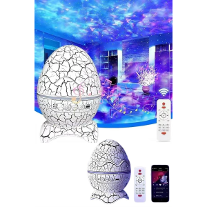 Bluetooth Hoparlör Dinozor Yumurtası Gece Masa Lambası Projektör