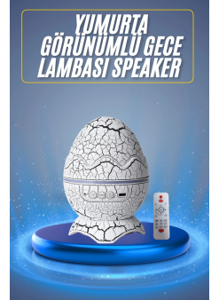 Bluetooth Hoparlör Dinozor Yumurtası Gece Masa Lambası Projektör
