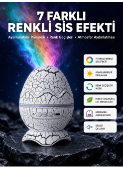 Bluetooth Hoparlör Özellikli 7 Renkli Gece Aydınlatması