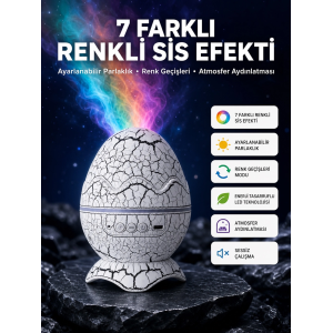 Bluetooth Hoparlör Özellikli 7 Renkli Gece Aydınlatması