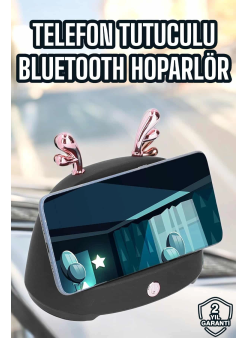 Bluetooth Hoparlör Telefon Tutuculu Akıllı Hoparlör Uzun Pil Ömrü