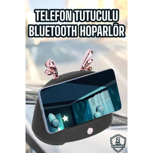 Bluetooth Hoparlör Telefon Tutuculu Akıllı Hoparlör Uzun Pil Ömrü