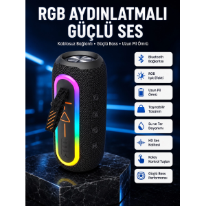 Bluetooth Hoparlör Usb Şarjlı Uzun Pil Ömrü Android Ve İos Uyumlu Renkli