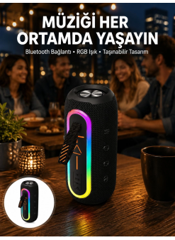 Bluetooth Hoparlör Usb Şarjlı Uzun Pil Ömrü Android Ve İos Uyumlu Renkli Yeni Nesil