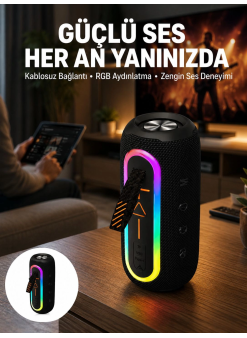 Bluetooth Hoparlör Uzun Pil Ömrü Taşınabilir Yüksek Ses Kaliteli Yeni Nesil